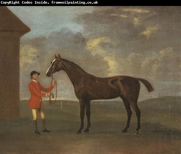 Francis Sartorius The Racehorse 'Horizon' Held by a Groom by a Building